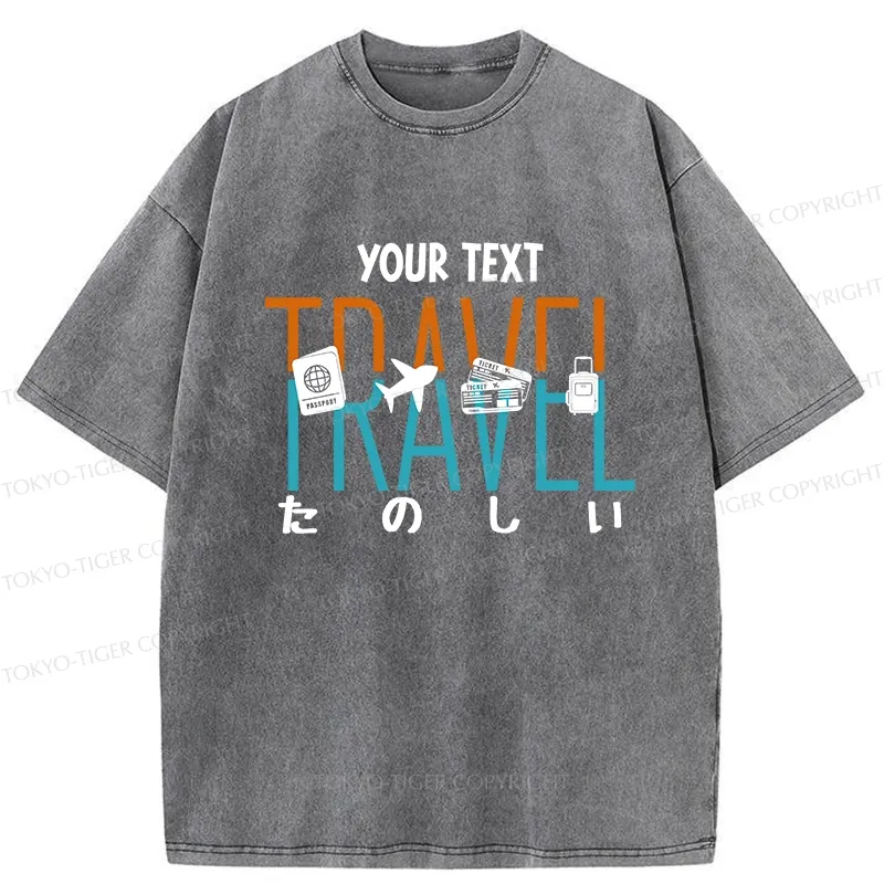 Tokyo-Tiger Your Travel Destination Washed T-Shirt