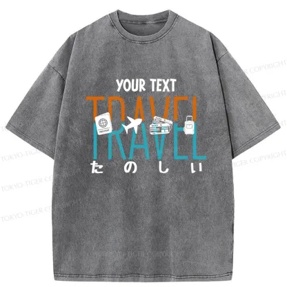 Tokyo-Tiger Your Travel Destination Washed T-Shirt