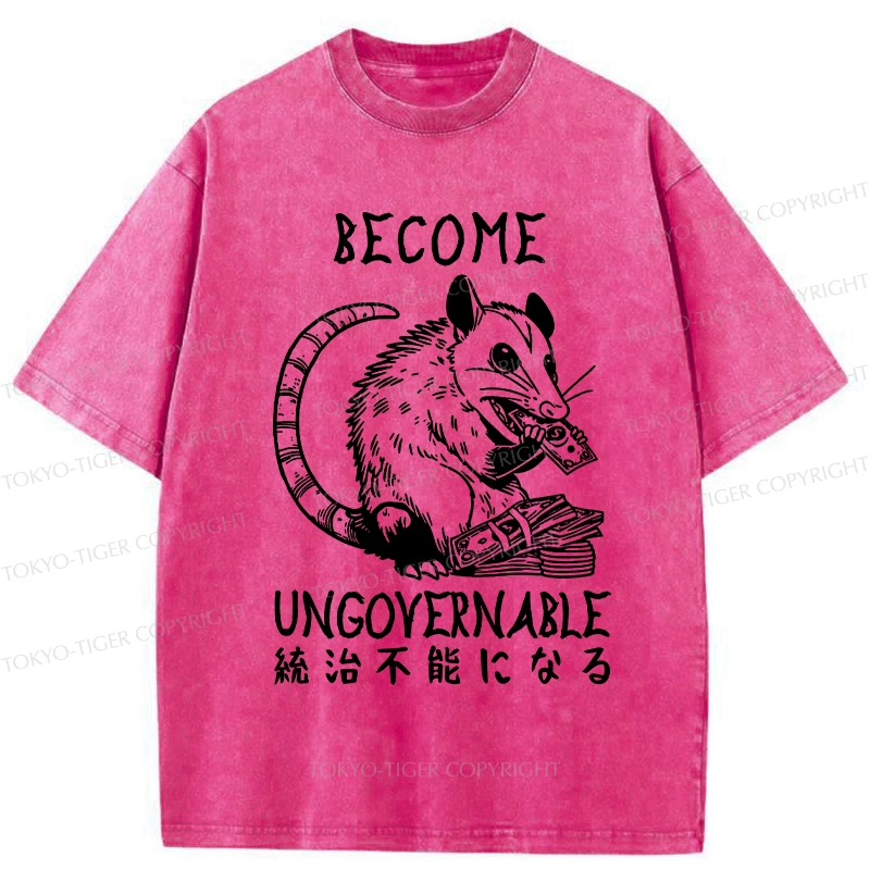 Tokyo-Tiger Ungovernable Opossum Washed T-Shirt