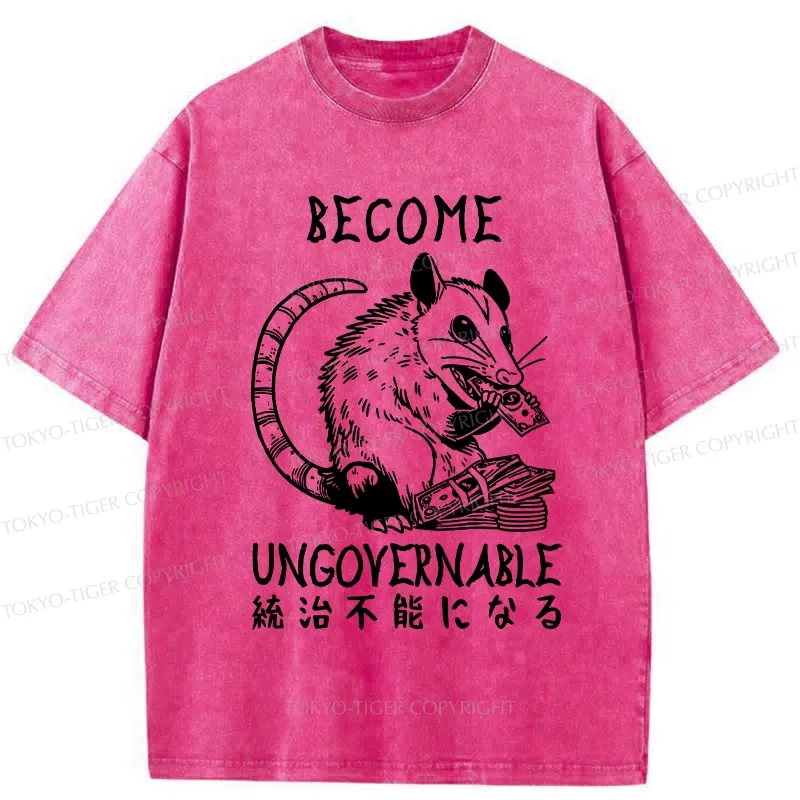 Tokyo-Tiger Ungovernable Opossum Washed T-Shirt
