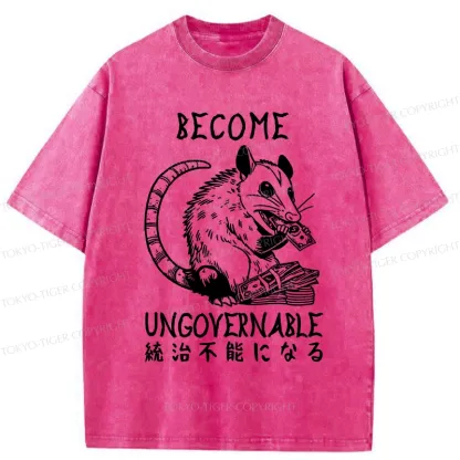 Tokyo-Tiger Ungovernable Opossum Washed T-Shirt