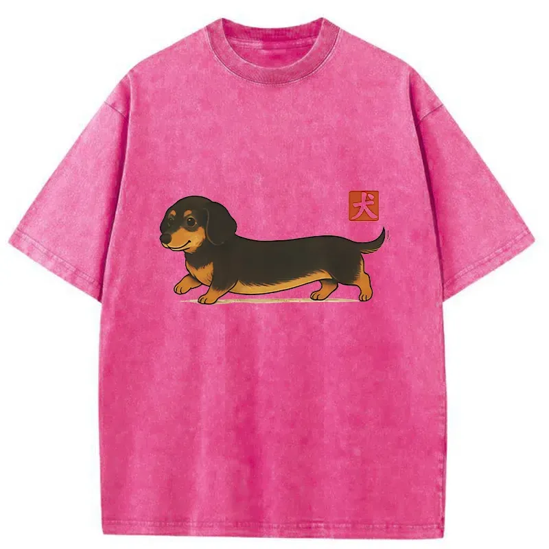 Tokyo-Tiger Japan Dachshund Washed T-Shirt