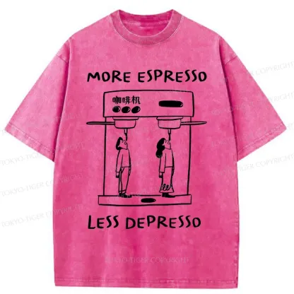 Tokyo-Tiger Automatic Coffee Machine Washed T-Shirt