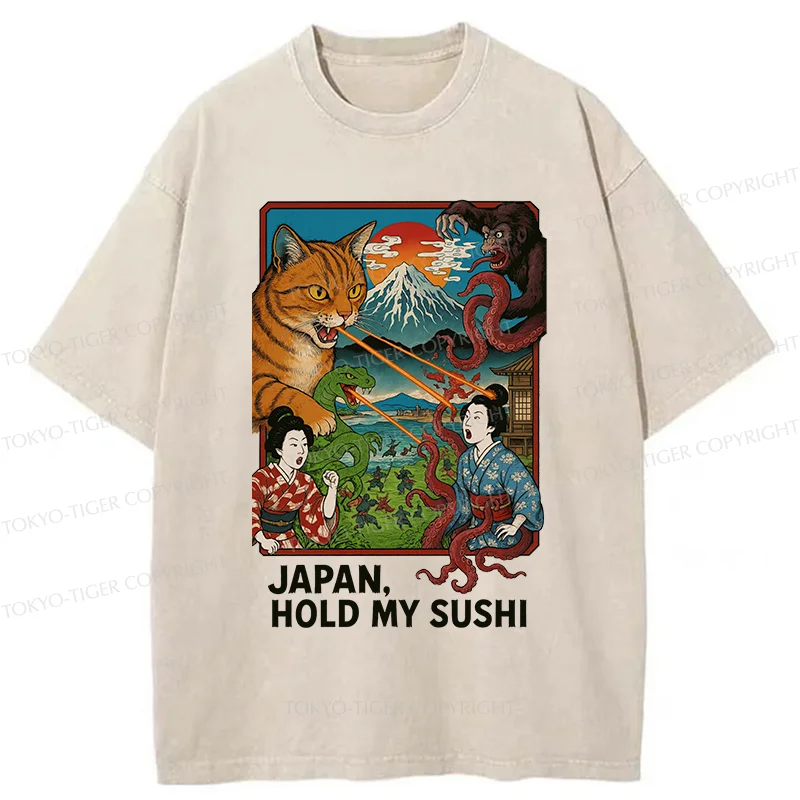 Tokyo-Tiger Monster War Washed T-Shirt