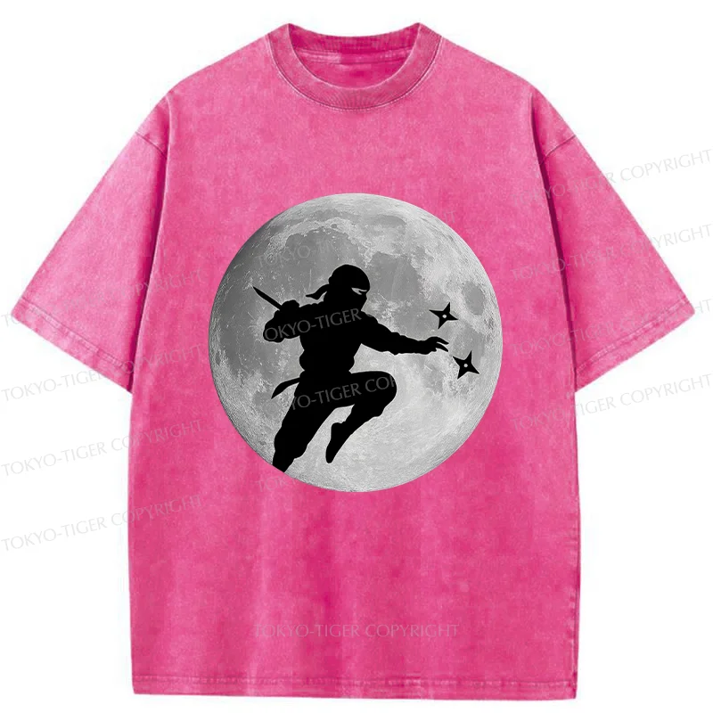Tokyo-Tiger Ninja Under The Moon Washed T-Shirt