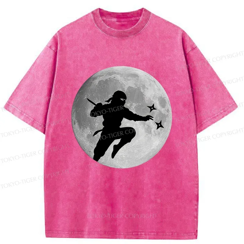 Tokyo-Tiger Ninja Under The Moon Washed T-Shirt