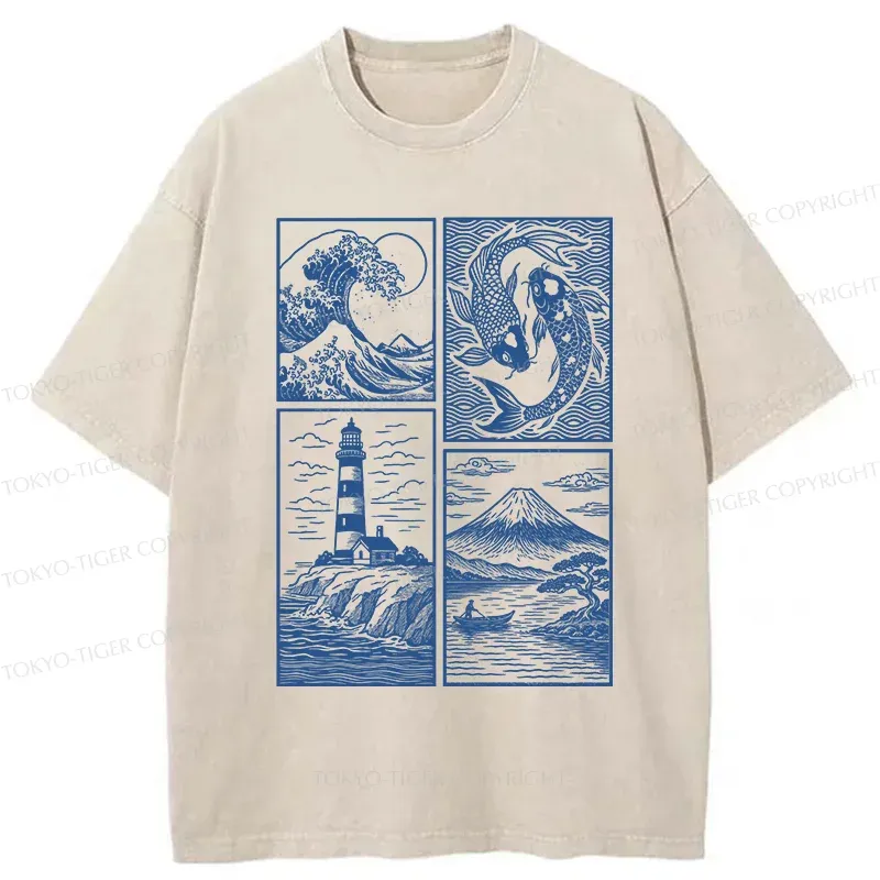 Tokyo-Tiger Japan Is Calling Me Washed T-Shirt