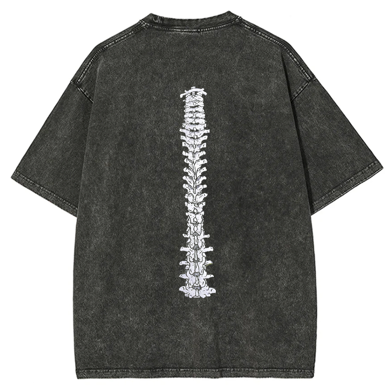 Tokyo-Tiger Spine Back Washed T-Shirt
