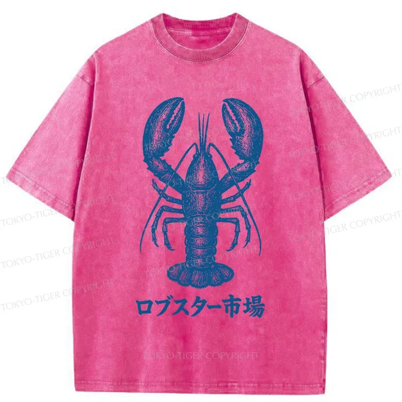 Tokyo-Tiger Lobster Market Washed T-Shirt