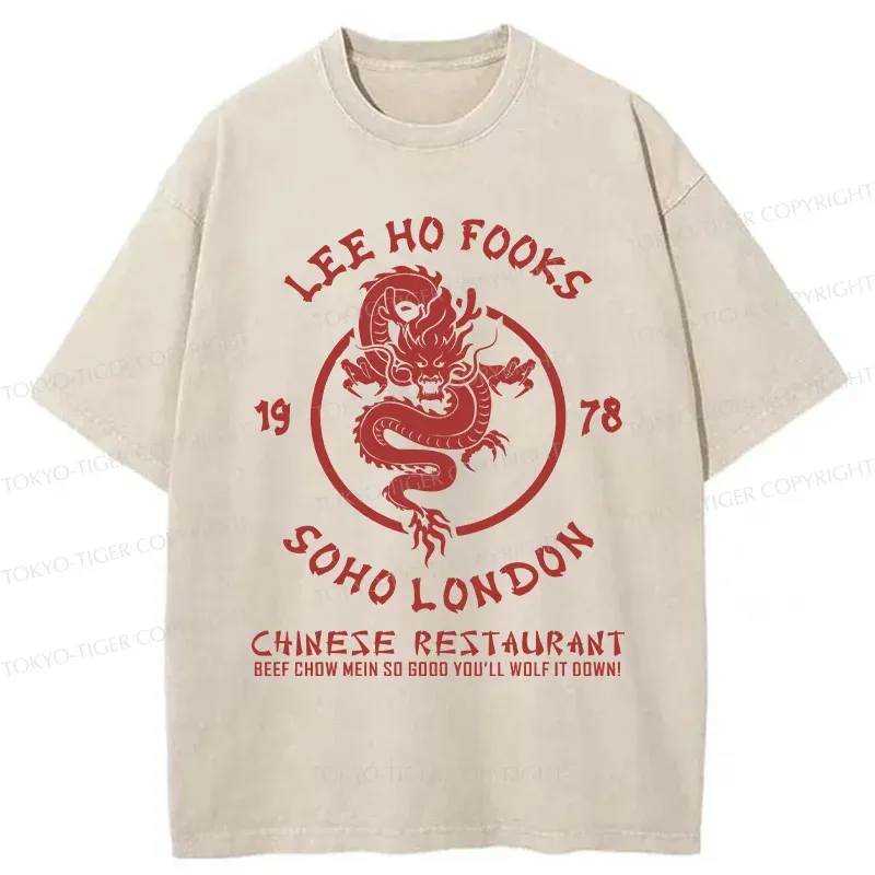 Tokyo-Tiger Chinese Restaurant Washed T-Shirt