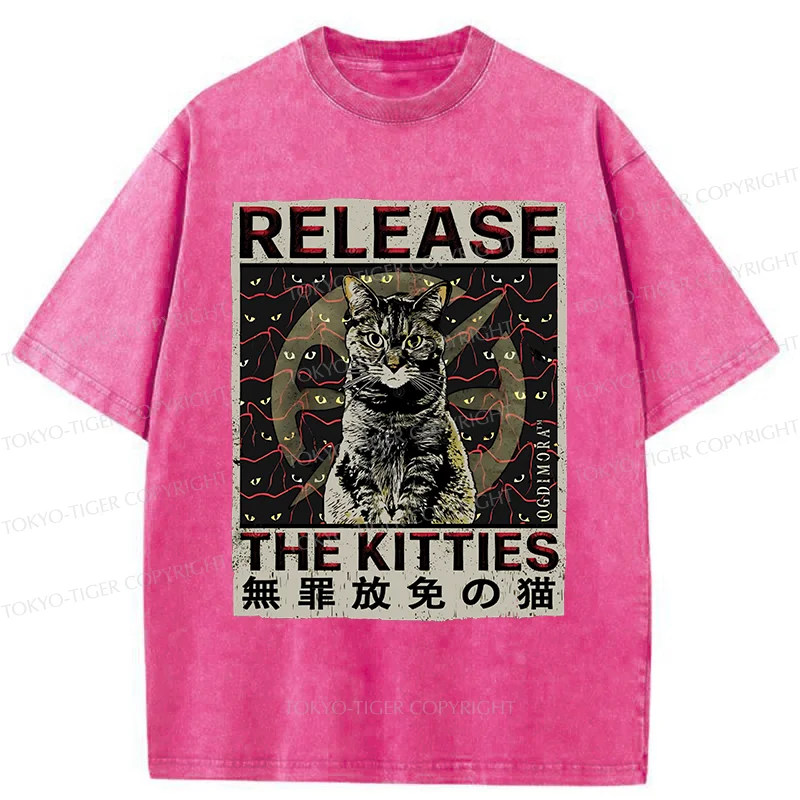Tokyo-Tiger Release The Cat Washed T-Shirt