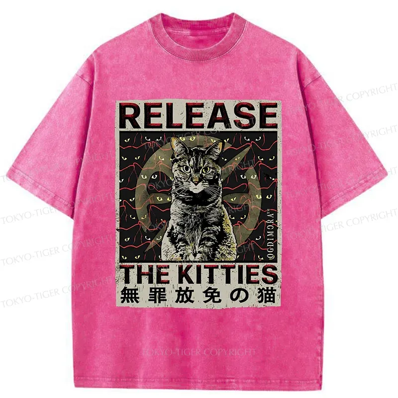 Tokyo-Tiger Release The Cat Washed T-Shirt