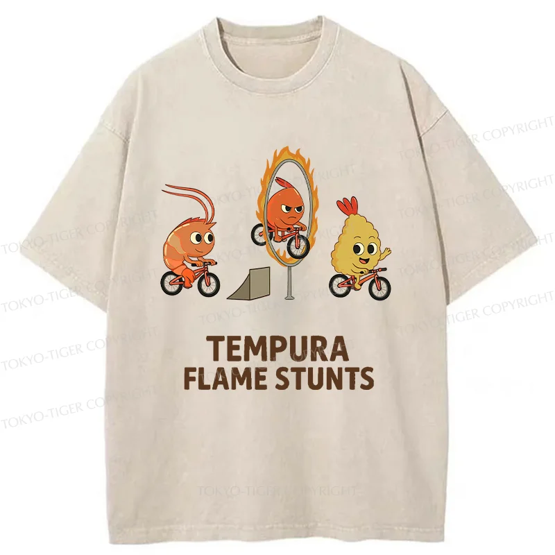Tokyo-Tiger Tempura Acrobatic Washed T-Shirt