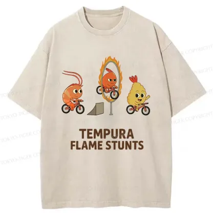 Tokyo-Tiger Tempura Acrobatic Washed T-Shirt