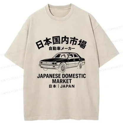 Tokyo-Tiger Japanese Automotive Market Washed T-Shirt
