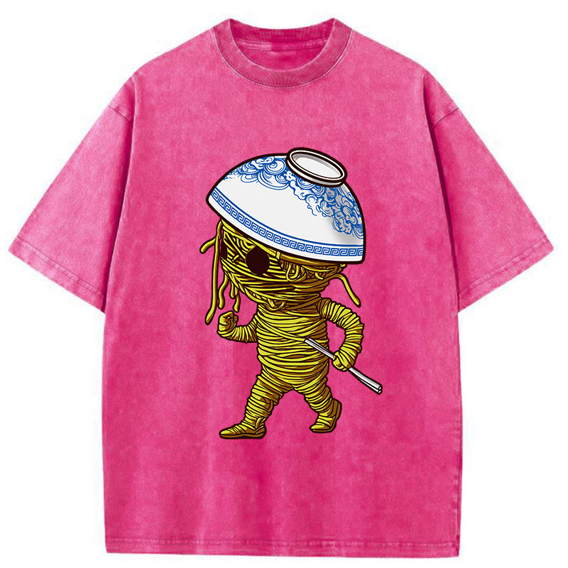 Tokyo-Tiger Walking Ramen Man Washed T-Shirt