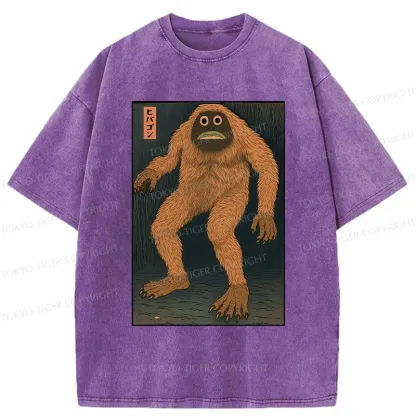 Tokyo-Tiger Japanese Long Hair Monster Washed T-Shirt