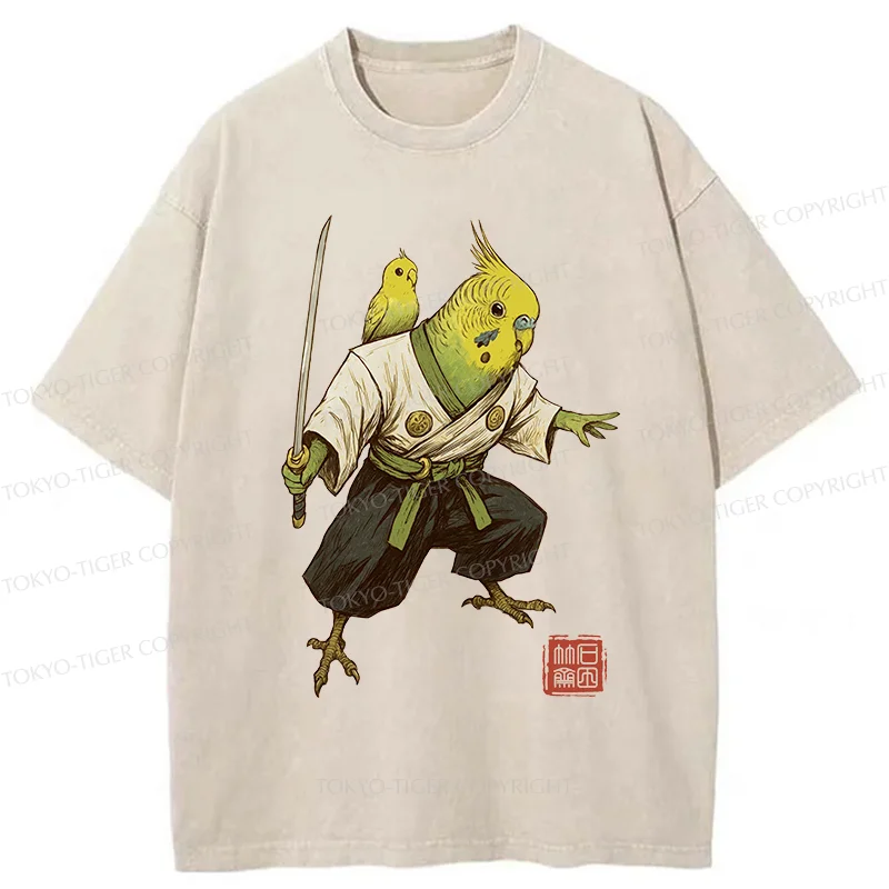 Tokyo-Tiger Parro Samurai Washed T-Shirt