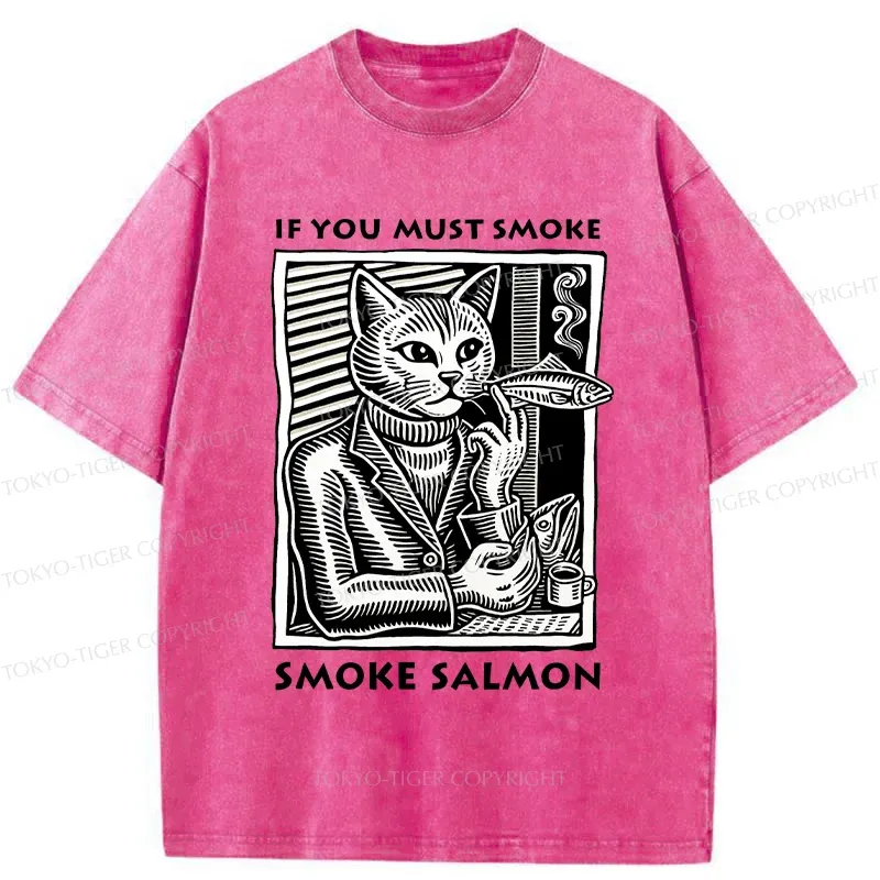 Tokyo-Tiger Elegant Cat Washed T-Shirt