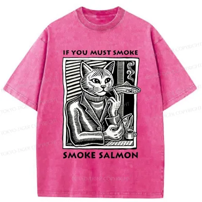 Tokyo-Tiger Elegant Cat Washed T-Shirt