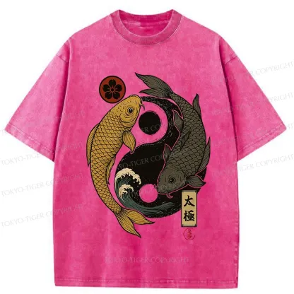 Tokyo-Tiger Yin Yang Koi Washed T-Shirt