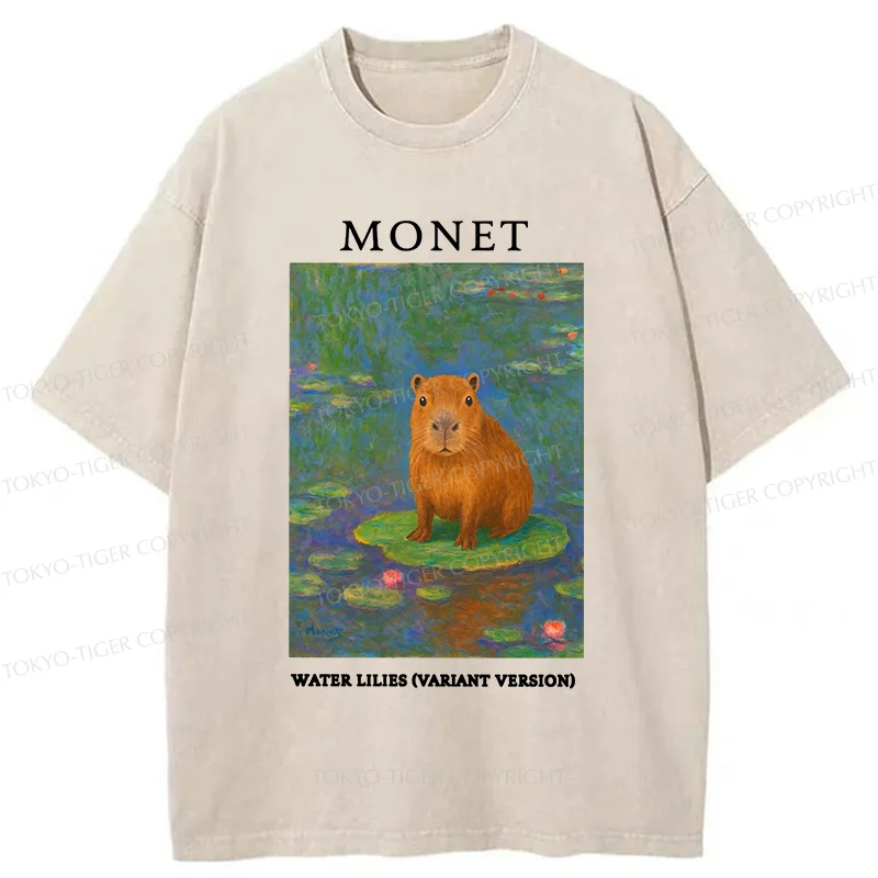 Tokyo-Tiger Monet's Capybara Washed T-Shirt