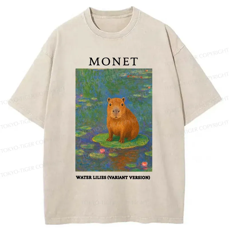 Tokyo-Tiger Monet's Capybara Washed T-Shirt