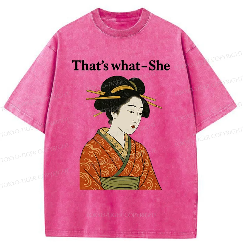 Tokyo-Tiger Geisha's Joke Washed T-Shirt
