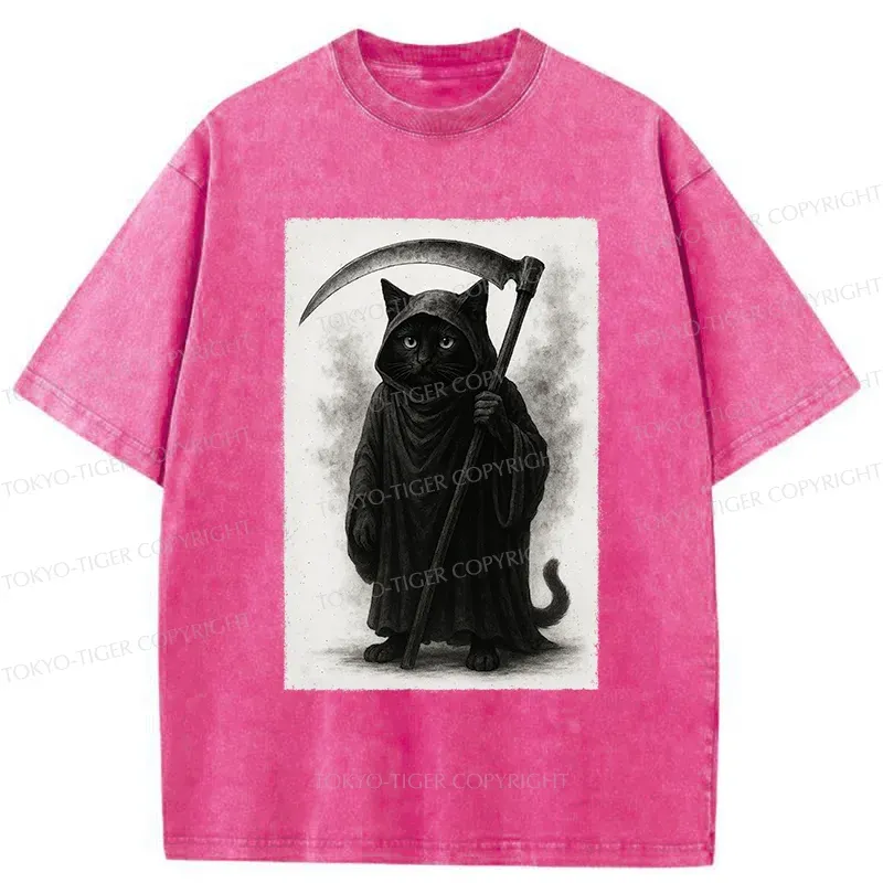 Tokyo-Tiger Death Cat Washed T-Shirt
