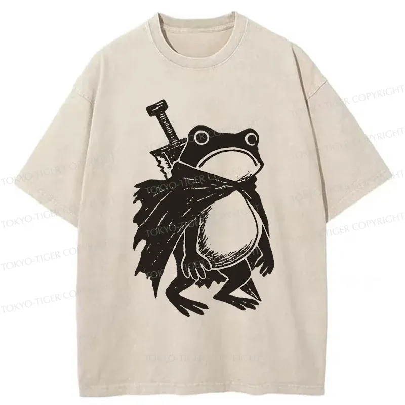 Tokyo-Tiger Frog Warrior Washed T-Shirt