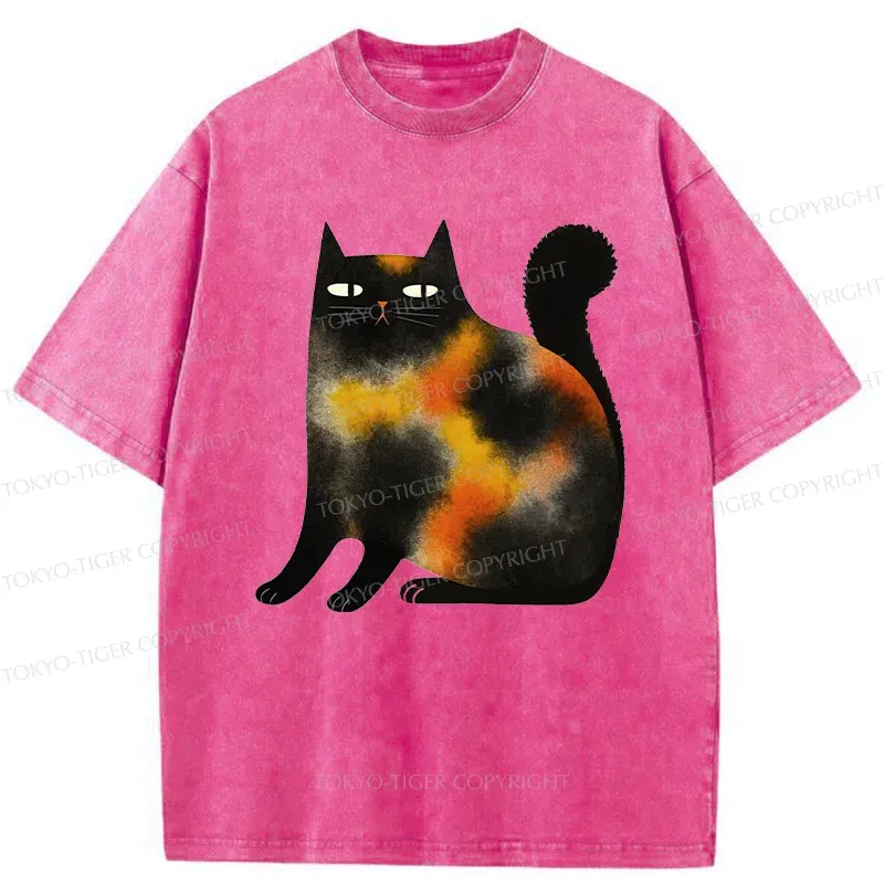 Tokyo-Tiger Tie-Dye Kitten Washed T-Shirt
