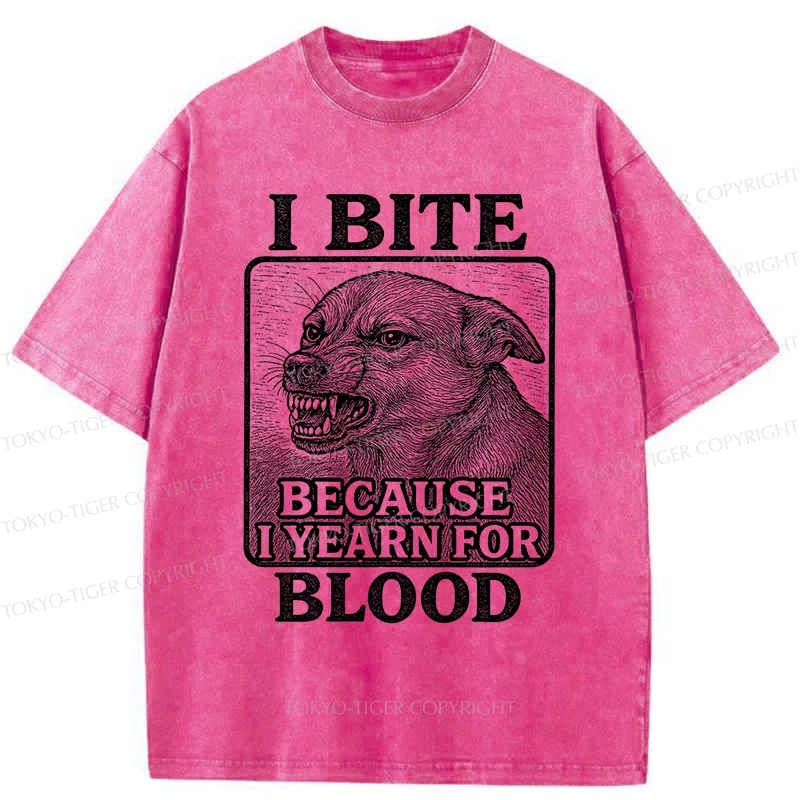 Tokyo-Tiger Angry Dog Washed T-Shirt