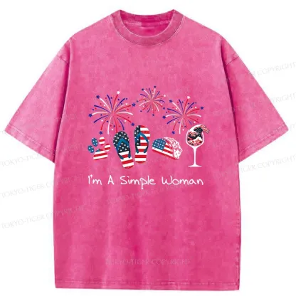Tokyo-Tiger Celebrate Independence Day Washed T-Shirt