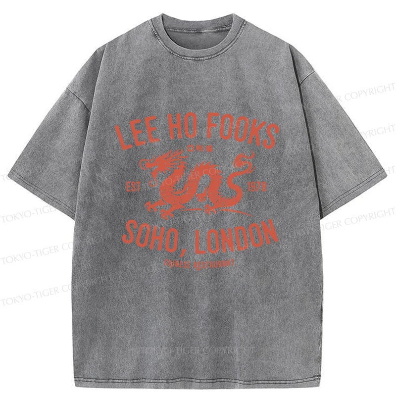 Tokyo-Tiger Delicious Chinese Restaurant Washed T-Shirt