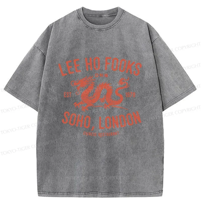 Tokyo-Tiger Delicious Chinese Restaurant Washed T-Shirt