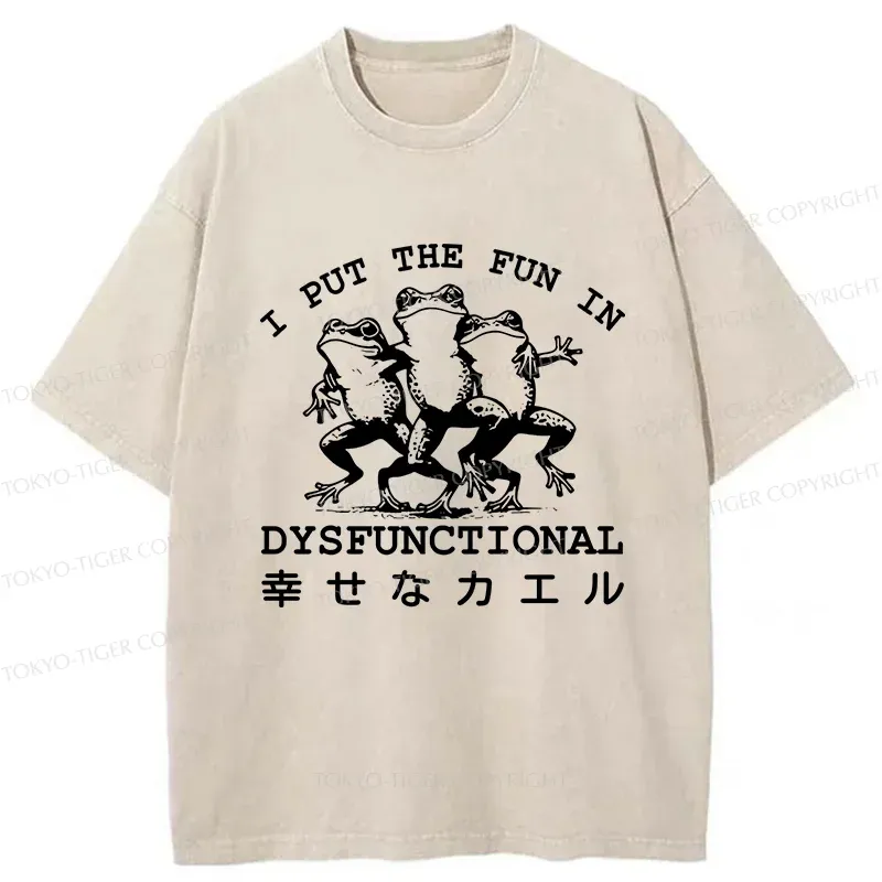 Tokyo-Tiger Happy Frogs Washed T-Shirt