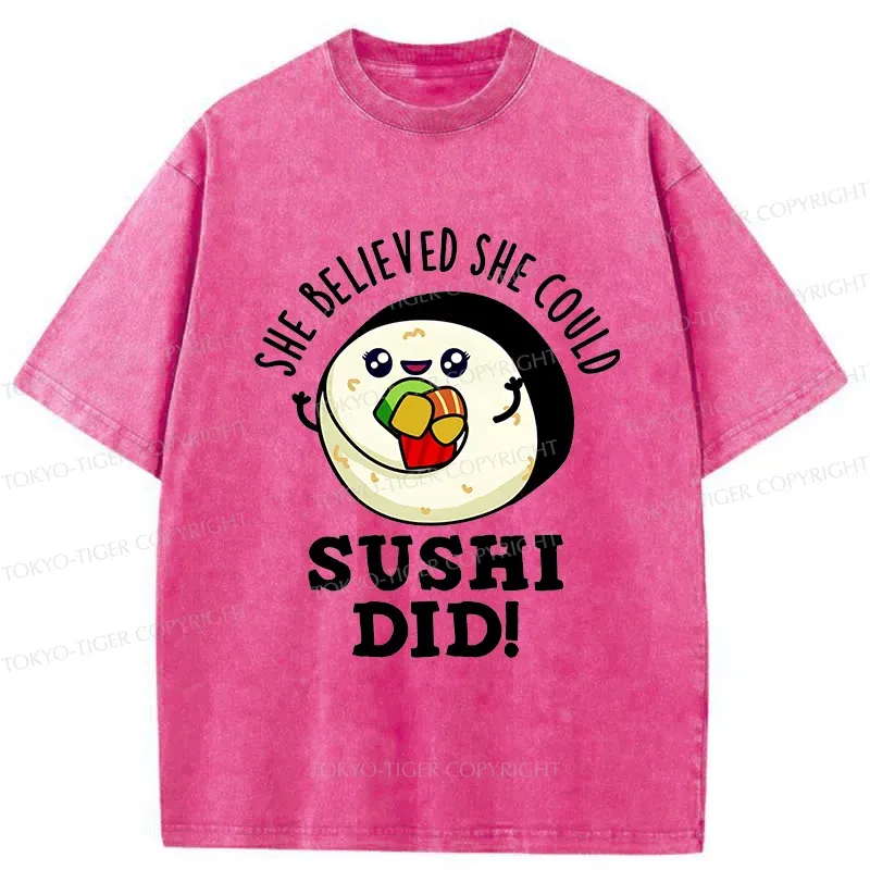 Tokyo-Tiger Interesting Sushi Washed T-Shirt