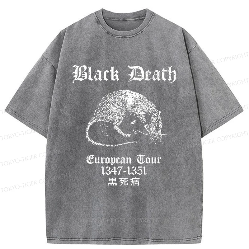 Tokyo-Tiger Black Death Tour Washed T-Shirt
