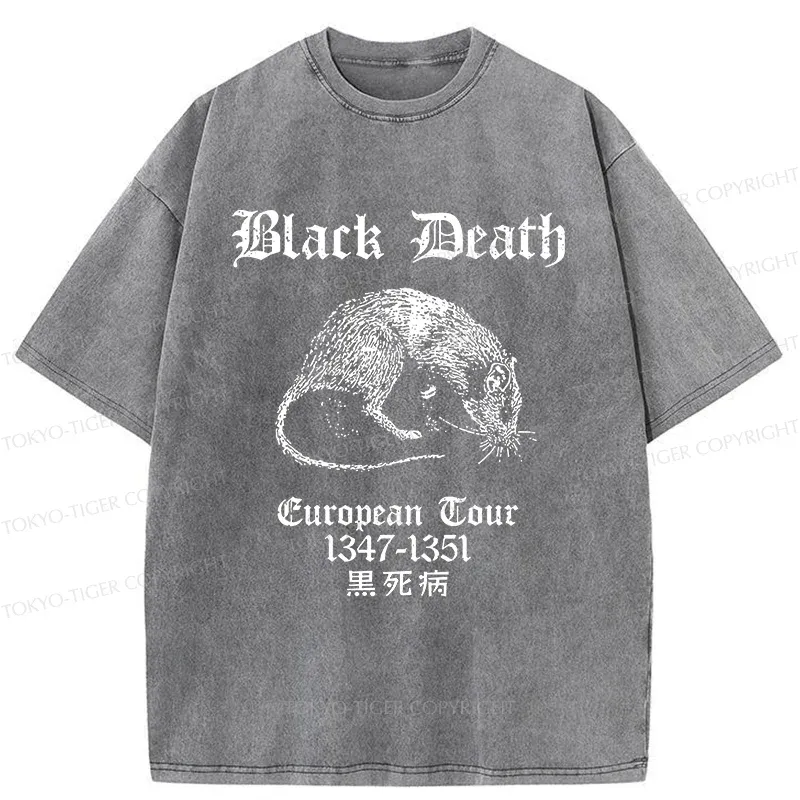 Tokyo-Tiger Black Death Tour Washed T-Shirt