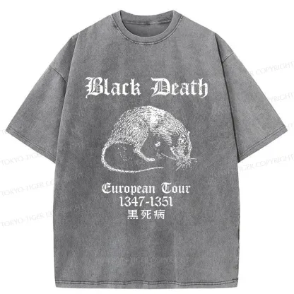Tokyo-Tiger Black Death Tour Washed T-Shirt