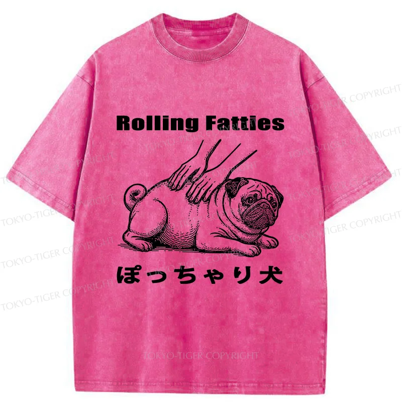 Tokyo-Tiger Chubby Dog Washed T-Shirt