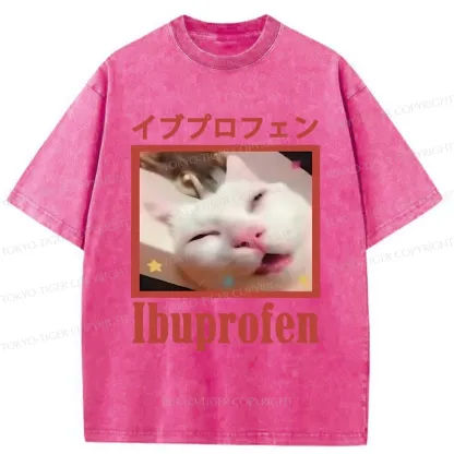 Tokyo-Tiger Cat Took Ibuprofen Washed T-Shirt