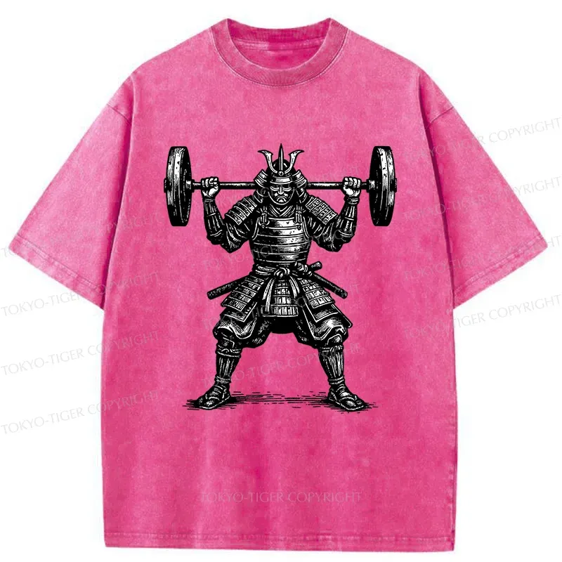 Tokyo-Tiger Warrior Weightlifting Washed T-Shirt