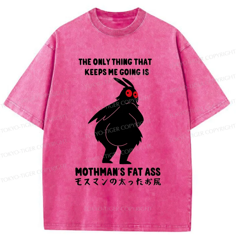 Tokyo-Tiger Funny Mothman Washed T-Shirt