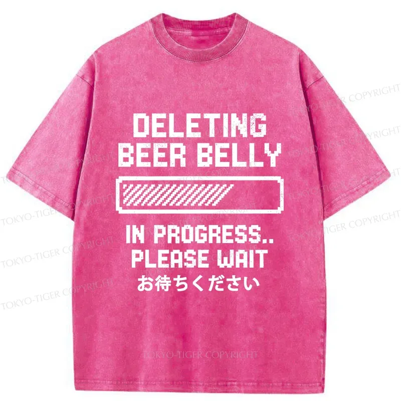 Tokyo-Tiger Removing Beer Delly Washed T-Shirt