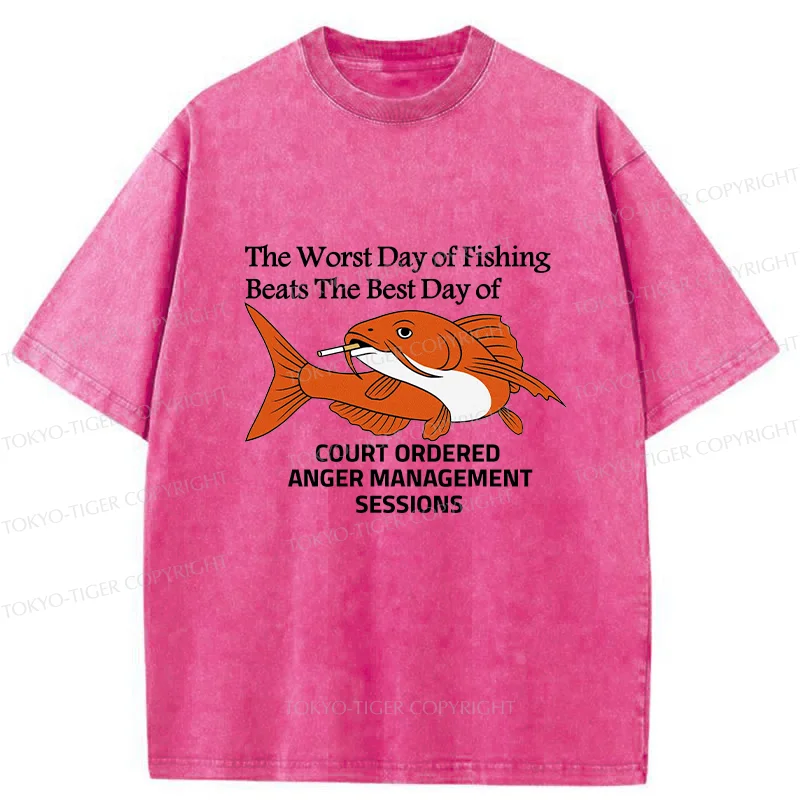 Tokyo-Tiger Funny Koi Joke Washed T-Shirt