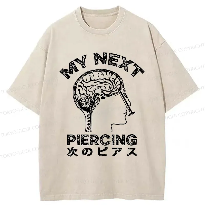 Tokyo-Tiger Next Piercing Surgery Washed T-Shirt