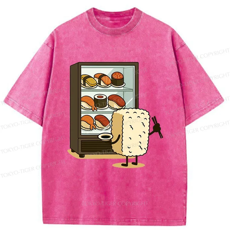 Tokyo-Tiger Rice Ball Is Choosing Sushi Washed T-Shirt