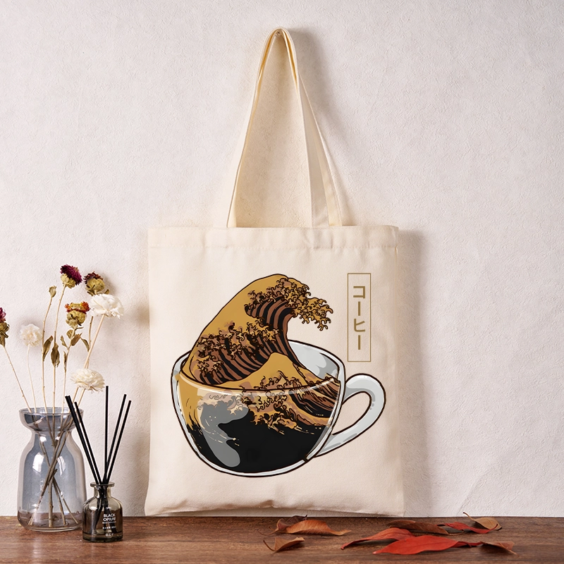 Tokyo-Tiger Coffee Wave Tote Bag