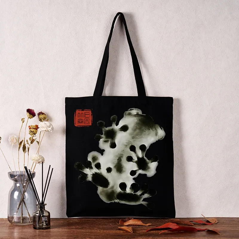 Tokyo-Tiger Ink Painting Frog Tote Bag